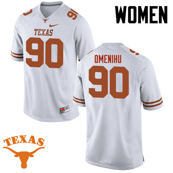 Women #90 Charles Omenihu Texas Longhorns College Football Jerseys-White